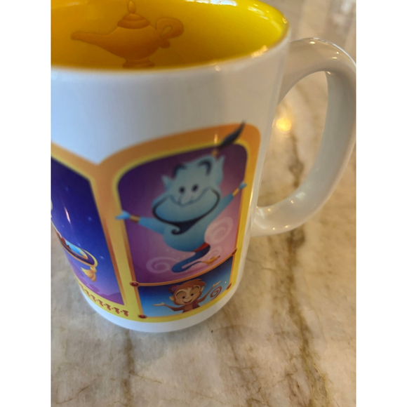 Disney Aladdin “cuties” White Yellow Mug One Size - Picture 9 of 9